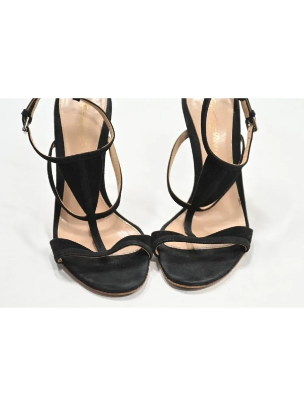 Gianvito Rossi Clear High Heel Strappy Sandals in Black